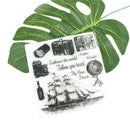 Romantic Sailboat Camera Globe Travel Stamp Seal Scrapbooking/Photo AlbumDecorM&