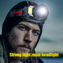 LED Headlamp 4 Lighting Modes Intelligent Sensing Headlight for Camping
