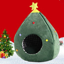 Christmas Stars Semi-Closed Cute Warm Pet Nest Cat Litter Kennel