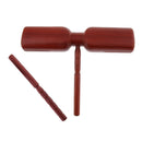 Wood Tone Block with Beater Mallet Hammer Percussion Instrument Set Red