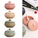 2pcs/pack Nordic Ashtray Ceramics Ashtray with Lid for Indoor and Outdoor Use