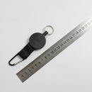23.6 in Retractable Key Chain Holder Recoil Steel Ring with Belt Clip Buckle
