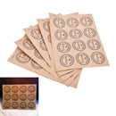 60Pcs Thank You Self-adhesive Stickers Kraft Label Stickers Gifts Labels Paper