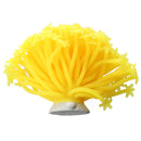 Aquarium Fish Tank Silicone Artificial Sea Plant Anemone Ornament Yellow J1E8