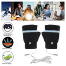 Knitting Wool Hand Warmer USB Winter Heater Thermal Heating Gloves Mitten