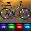 LED Bicycle Rim Tire Wheel Spoke String Strip Bike Flash Light Blue