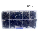 Screw & Nut Assortment Kit Flat Head Set M3 M4 M5 (280pcs) Socket Cap Hex Bolt