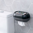 Toilet Waterproof Tissue Box Free Punching Wall Mounted Bathroom Roll Paper F3D6
