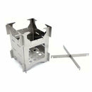 Outdoor Camping Stainless Steel Folding Wood Stove Portable Picnic Stove
