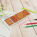 DIY Mandala Special Shaped Diamond Painting Students Pencil Storage Case