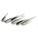 75mm Soft Silicone Tiddler Bait Fluke Fish Fishing Lure Saltwater Lures Hook *10