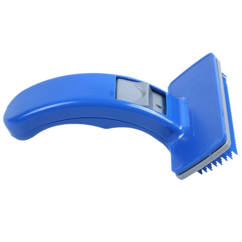 Blue Plastic Pet Dog Puppies Hair Shedding Grooming Brush Comb V6L9