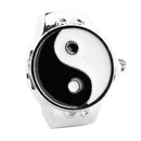 Women Dial Quartz Analog Finger Ring Watch Elastic Gift Creative Fashion Steel