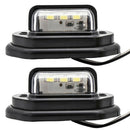 2Pcs 10-30V 3 LEDs License Plate Lights for Truck Lorry Caravan Trailer