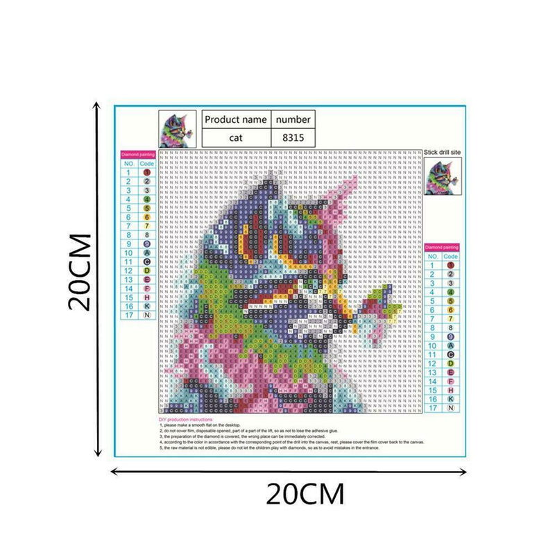 Cat Butterfly 5D Full Drill Diamond Painting Embroidery DIY Cross Stitch(A)