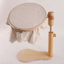 Solid Wooden Embroidery Hoop Stand Rack Adjustable 35-46cm Cross Stitch Frame