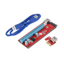 2pcs PCI Express Riser Card 1x to 16x USB3.0 SATA Power for Bitcion Minier