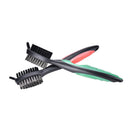 2 Side Brass Wires Nylon Golf Club Brush Groove Ball Cleaner Cleaning Tool Z