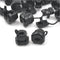 20pc 6N-4 Strain Relief Bushing SJT 18AWG T=0.5~1.6mm Nylon 66 Black JR