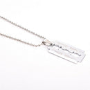 Men Favorite Stainless Steel Razor Blade Pendant Fashion Ball FFhain Necklace ES