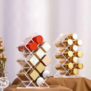 Clear 10 Grids Fish Shape Makeup Storage Lipstick Case Organizer Box