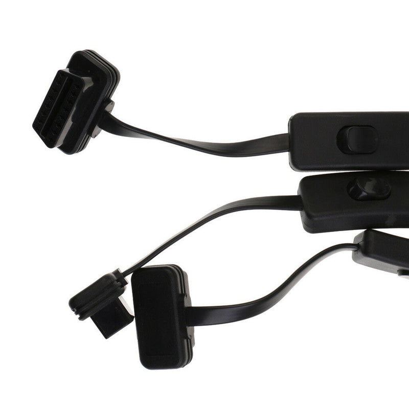 1 to 3 OBD2 Male to Female Splitter Extension Cable Connector With Switch