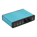 USB 6 Channel 5.1 External Optical Audio Sound Card for Notebook PC(Blue)