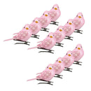 Pack of 60 Artificial Birds on Clips Feathered Foam Birds for DIY Crafts Outdoor