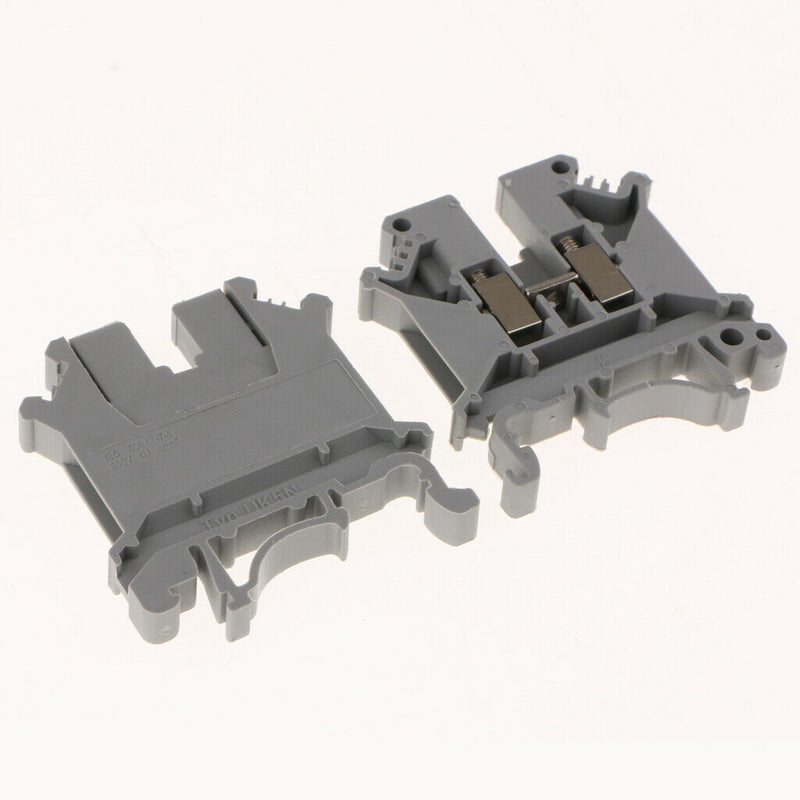 10 Pcs DIN  Terminal Block 2 Ways 800A Flame Retardant Plastic