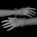 Lace Fingerless Gloves Burlesque Clubwear Party Wear Fancy Dress (White) W5P9