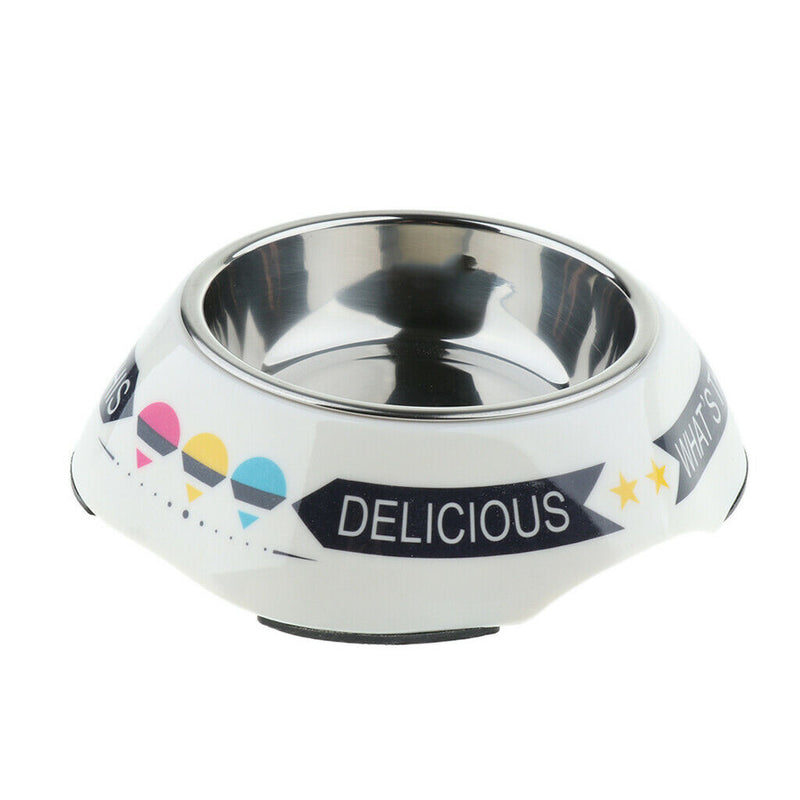 Pet Dog Feeder Cat Feeding Bowl Food Container Stainless Steel Bowl 180ml
