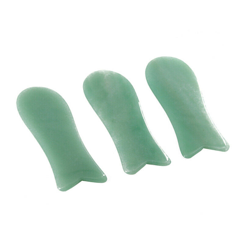 Natural Stone Guasha Facial Massage Faux Jade Face Body Massager Beauty Tool New