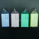 40PCS Plastic Luggage ID Label Key Tags Keychains Key Chain Fobs Ring Name Card