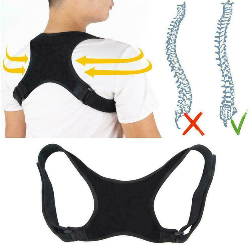 Back Posture Corrector Shoulder Straight Support Brace Belt Therapy Adjusta F7E2