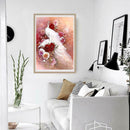 5D DIY Full Drill Square Diamond Painting White Peacock Cross Stitch Kit