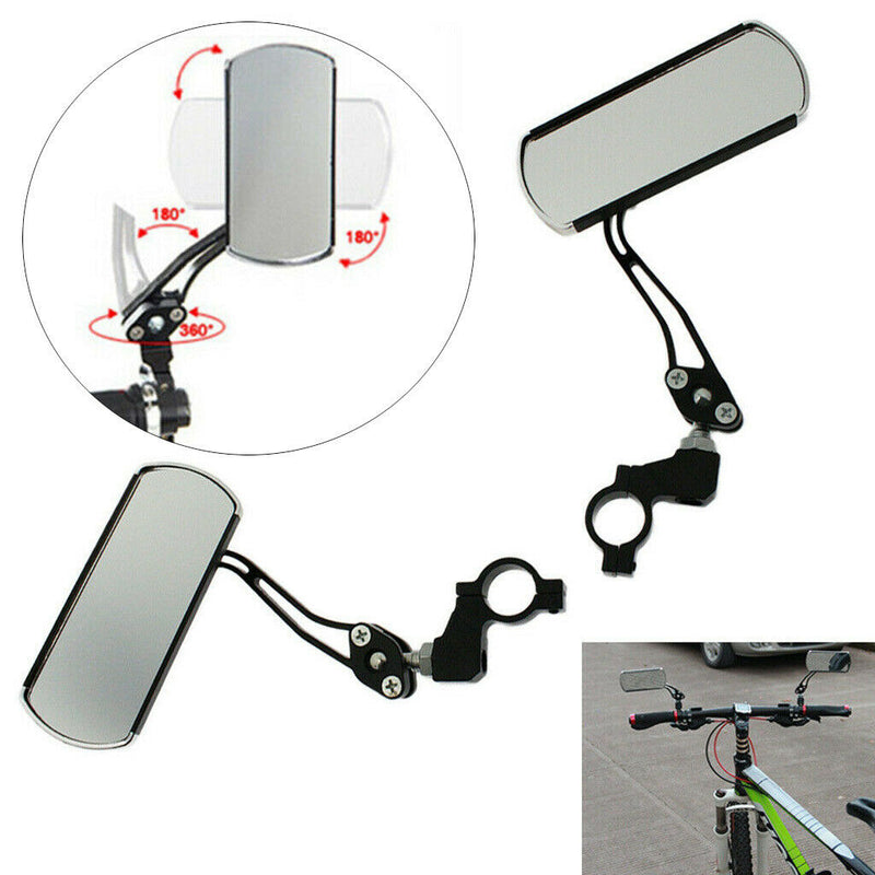 2PCS Bicycle Rearview Mirror Adjustable Handlebar Mirror for Mountain/Road Bike