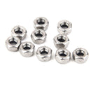 10Pcs M5 A2 Stainless Steel Nuts Nylon Collar Elastic Stop Self-lock Locknut