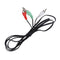 3.5mm Stereo Male Plug to 2 Male RCA Adapter Audio Y Splitter Cable 130cm