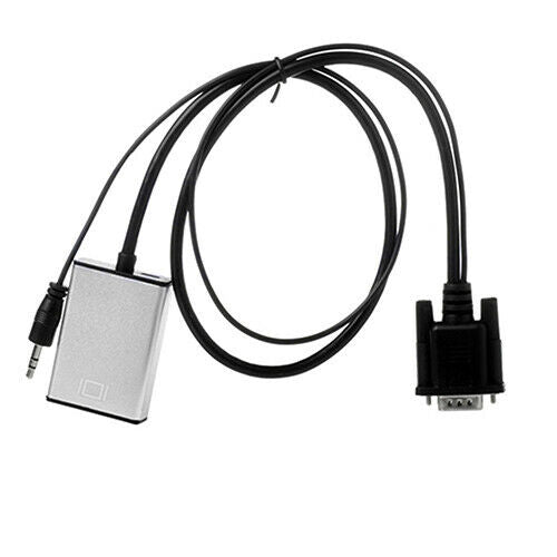 VGA TO HDMI OUTPUT 1080P HD + AV TV HDTV VIDEO USB CABLE CONVERTER ADAPTER Delux