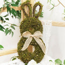 Spring Easter Bunny Wreath Rattan Rabbit Garland Hanger Window Party Decor