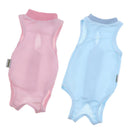 2Pcs M Blue Pink Pet Apparel  Recovery Suit for Cats Care Weaning