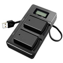 2Pcs 2000Mah Np-Fw50 Np Fw50 Camera Battery + Lcd Usb Dual Charger For Alph
