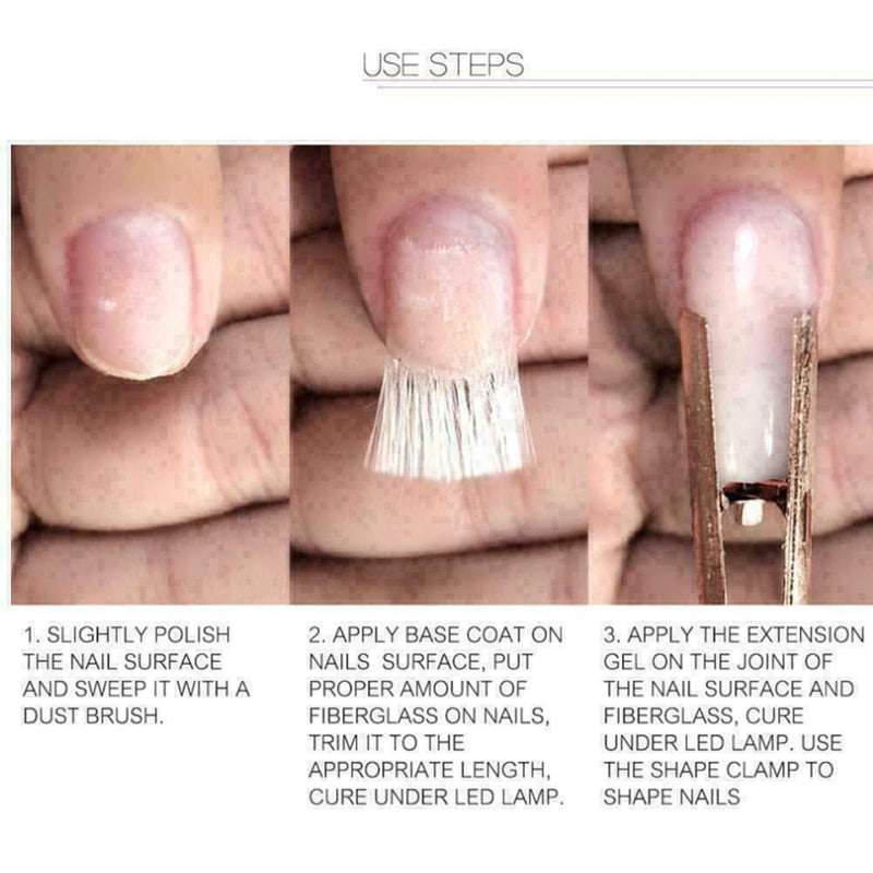 10pcs Fibernails Fiberglass For Nail Extension Acrylic Tips Salon Manicure R7E0