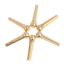 6pcs Guitar Fittings Solid String Pegs Guitar Bridge Pins Pure Copper A