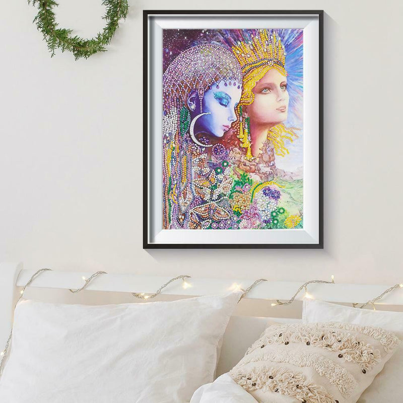 5D DIY Special Shaped Diamond Painting Beauty Cross Stitch Mosaic Kit Decor