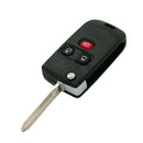 Flip Key Shell + Key Blank Refit Remote Key Fob 3 Button Fit for Ford Mazda H1K4