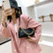 Casual PU Women Handbag Totes Chain Female Underarm Shoulder Bags (Black)