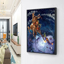 Snow House Elk Full Drill Diamond Painting DIY Mosaic Kit Rhinestone Craft A
