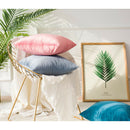 2Pcs Cushion Case Pillow Cover for Sofa Bedroom Car Living Room, 24x24 '', Black