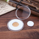 20pcs/Set Round Clear Coin Storage Container Box Commemorative Coin Holder A